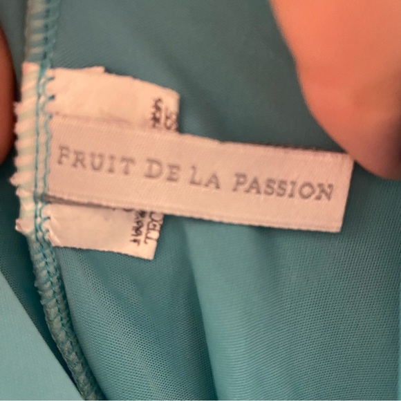 Fruit De La Passion blue vintage style lace tassel cami pajama short set - Picture 5 of 5